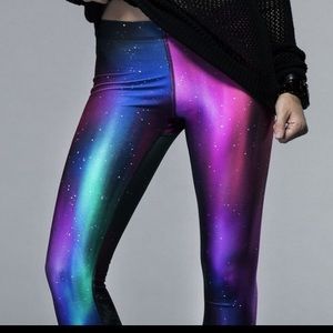 Bandier Zara Terez XS galaxy leggings capri